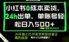 小红书0成本AI卖货，24小时出单，全流程托管，保底日入500+，每天十几分钟就够了【揭秘】