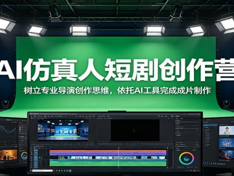 AI仿真人短剧创作营：树立专业导演创作思维，依托AI工具完成成片制作