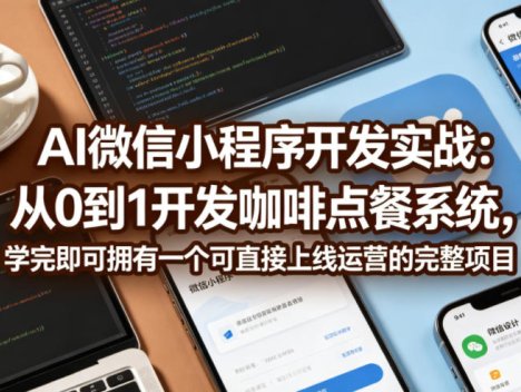 AI微信小程序开发实战：从0到1开发咖啡点餐系统，学完即可拥有一个可直接上线运营的完整项目