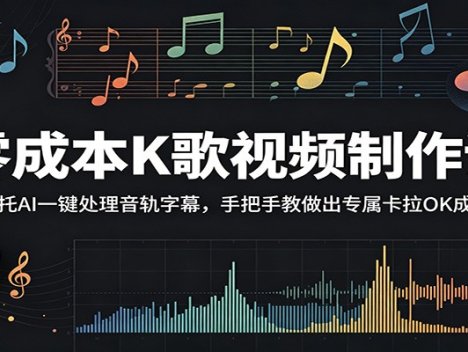 零成本K歌视频制作课：依托AI一键处理音轨字幕，手把手教做出专属卡拉OK成片