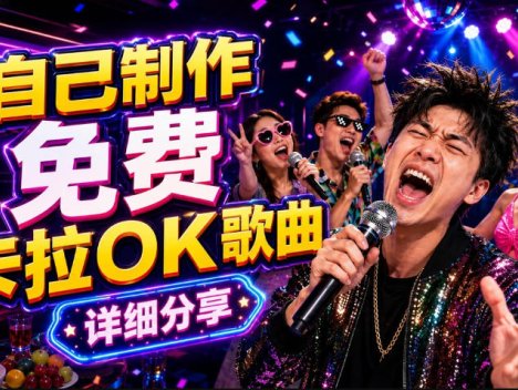 零基础AI制作免费卡拉OK视频教程，从歌曲生成、音轨分离到字幕制作、视频导出，手把手教学