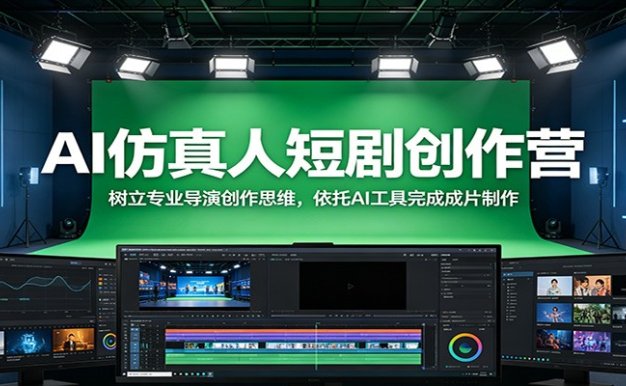 AI仿真人短剧创作营：树立专业导演创作思维，依托AI工具完成成片制作