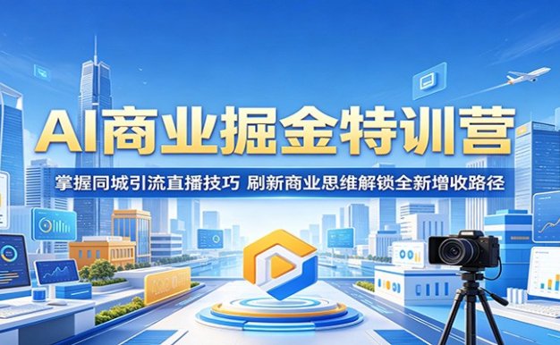 AI商业掘金特训营：掌握同城引流直播技巧，刷新商业思维解锁全新增收路径
