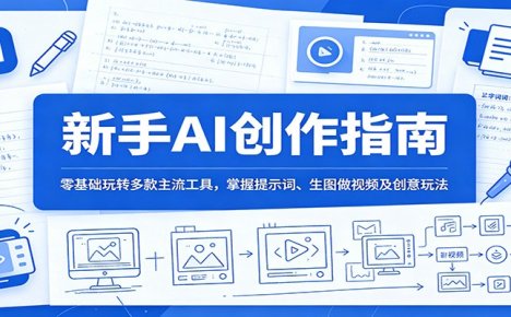 新手AI创作指南：零基础玩转多款主流工具，掌握提示词、生图做视频及创意玩法