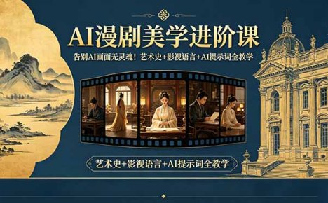 告别AI画面无灵魂！AI漫剧美学进阶课-更新，艺术史+影视语言+AI提示词全教学