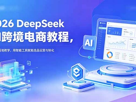 2026 DeepSeek AI跨境电商教程，全流程落地教学，用智能工具赋能选品运营与转化