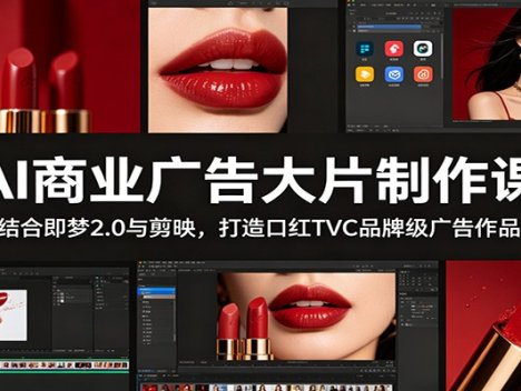 AI商业广告大片制作课：结合即梦2.0与剪映，打造口红TVC品牌级广告作品
