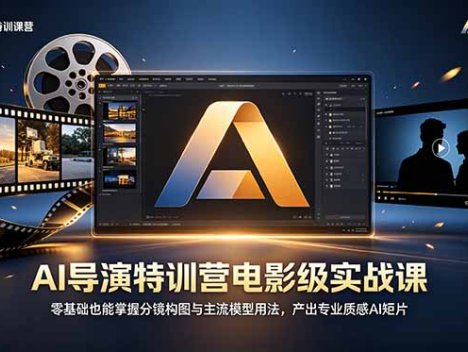 AI导演特训营电影级实战课，零基础也能掌握分镜构图与主流模型用法，产出专业质感AI短片