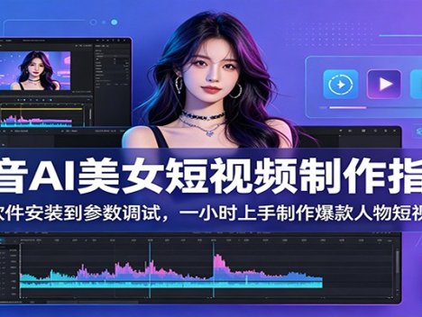 抖音AI美女短视频制作指南：从软件安装到参数调试，一小时上手制作爆款人物短视频