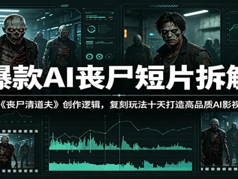 爆款AI丧尸短片拆解：深挖《丧尸清道夫》创作逻辑，复刻玩法快速打造高品质AI影视短片