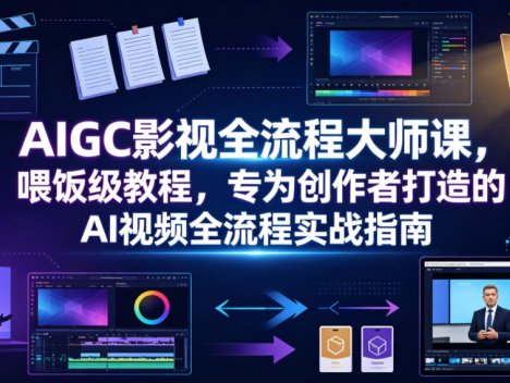 AIGC影视全流程大师课，喂饭级教程，专为创作者打造的AI视频全流程实战指南