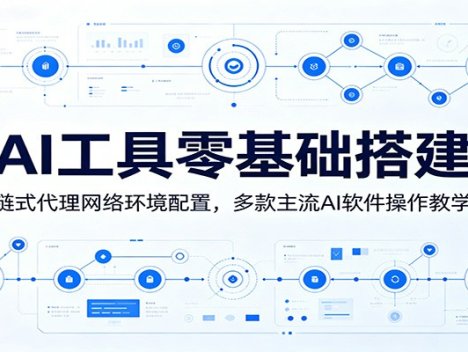 AI工具零基础搭建：链式代理网络环境配置，多款主流AI软件操作教学
