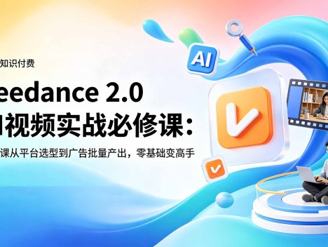 Seedance 2.0 AI视频实战必修课：10节课从平台选型到广告批量产出，零基础变高手