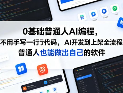 0基础普通人AI编程，不用手写一行代码，AI开发到上架全流程，普通人也能做出自己的软件