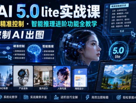即梦AI 5.0 lite实战课，联网检索・精准控制・智能推理进阶功能全教学，精准控制AI出图