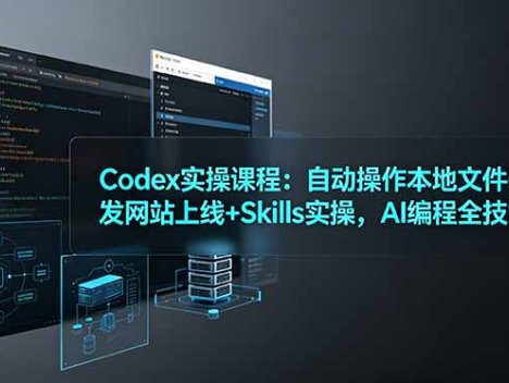 Codex实操课程：自动操作本地文件+开发网站上线+Skills实操，AI编程全技能