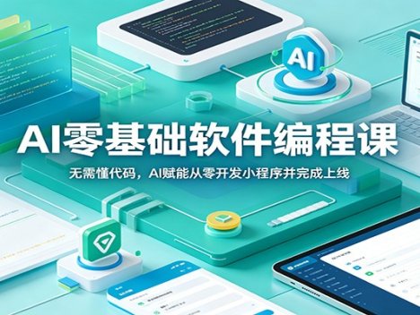 AI零基础软件编程课：无需懂代码，AI赋能从零开发小程序并完成上线