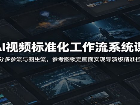 AI视频标准化工作流系统课：区分多参流与图生流，参考图锁定画面实现导演级精准控片