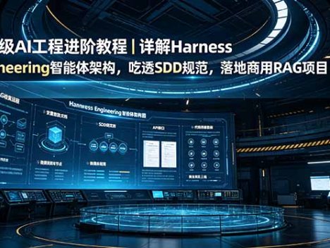 企业级AI工程进阶教程｜详解Harness Engineering智能体架构，吃透SDD规范，落地商用RAG项目