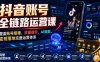抖音账号全链路运营课，覆盖账号搭建、流量提升、AI赋能、变现落地完整运营体系
