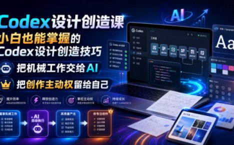 Codex设计创造课,小白也能掌握的Codex设计创造技巧,把机械工作交给AI,把创作主动权留给自己