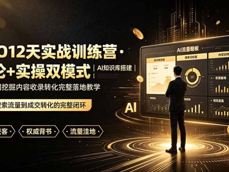 GEO12天实战训练营·理论+实操双模式｜AI知识库搭建｜搜索词挖掘内容收录转化完整落地教学
