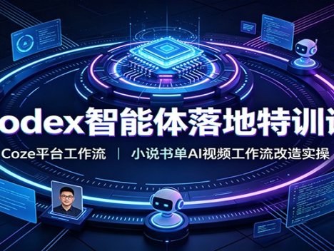 Codex智能体落地特训课：Coze平台工作流，小说书单AI视频工作流改造实操