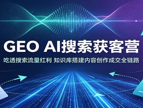 GEO AI搜索获客营：吃透搜索流量红利，知识库搭建内容创作成交全链路