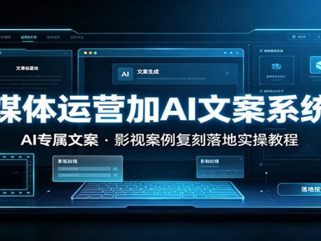 自媒体运营加AI文案系统课：：AI专属文案，影视案例复刻落地实操教程