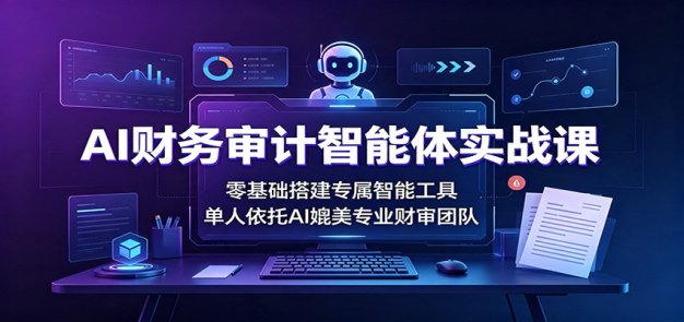 AI财务审计智能体实战课：零基础搭建专属智能工具，单人依托AI媲美专业财审团队