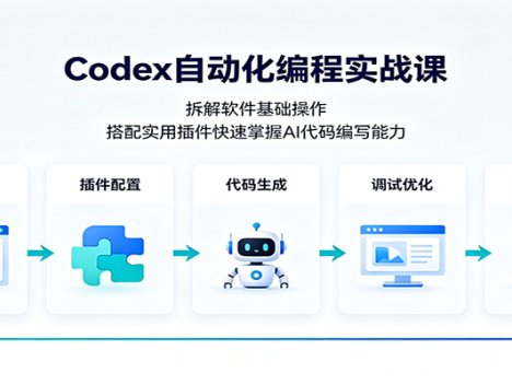 Codex自动化编程实战课：拆解软件基础操作，搭配实用插件快速掌握AI代码编写能力
