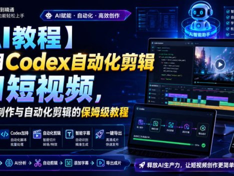 【AI教程】使用Codex自动化剪辑AI短视频，AI视频制作与自动化剪辑的保姆级教程