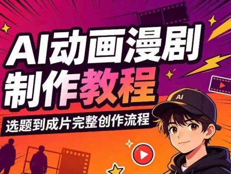 AI动画漫剧制作教程，从选题构思、分镜文案、AI绘图配音到剪映成片的完整创作流