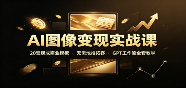 AI图像变现实战课:20套现成商业模板,无需地推拓客,GPT工作流全套教学