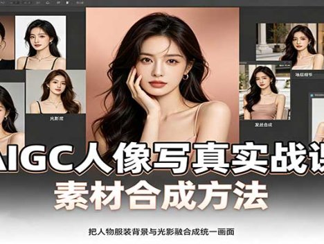 AIGC人像写真实战课：软件平台部署筹备，素材合成方法，多题材写真案例