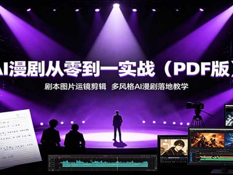 AI漫剧从零到一实战(PDF版)：剧本图片运镜剪辑，多风格AI漫剧落地教学