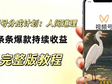 视频号新玩法之AI动漫画风励志视频，不用会画画、不用拍摄，持续化收益，详细拆解