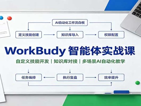 WorkBuddy智能体实战课：自定义技能开发，知识库对接，多场景AI自动化教学