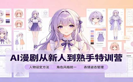 AI漫剧从新人到熟手特训营:剧本分镜创作,提示词模板,人物设定与工具资源