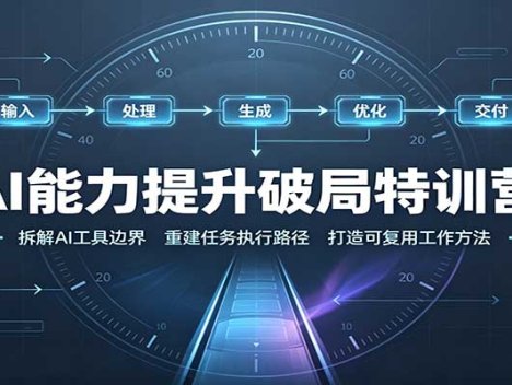 AI能力提升破局特训营：掌握AI交互逻辑，内容创作，搭建工作流