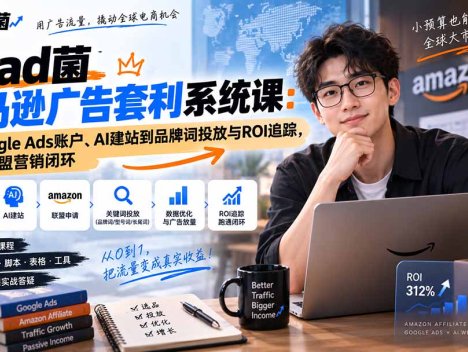 Lead菌亚马逊广告套利系统课：从Google Ads账户、AI建站到品牌词投放与ROI追踪，跑通联盟营销闭环