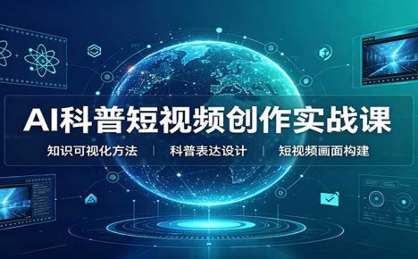 AI科普短视频创作实战课:配套要点文档,文案与视频提示词模板教学