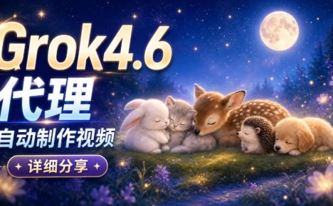 Grok 4.6代理自动制作视频!从提示词到成片全流程详细分享|AI Agent实操分享