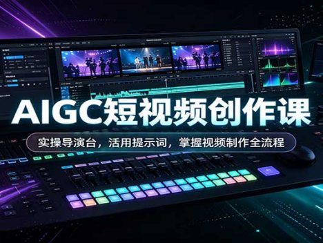 AIGC短视频创作课：实操导演台，活用提示词，掌握视频制作全流程