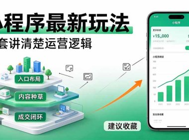 微信小程序最新玩法 四种收益来源,单日收入400+