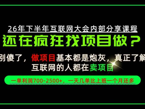 请不要再疯狂的找项目了！卖项目一单700-2.5k+不香吗？当天上手，当天变现！【揭秘】