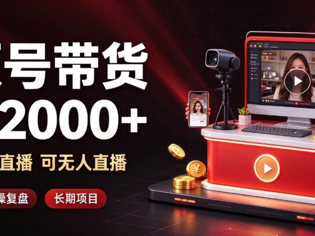 通过视频号带货日入2k+，可纯视频可直播可无人直播，多种玩法，长期项目【揭秘】